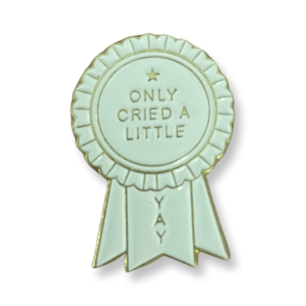 only cried a little pin
